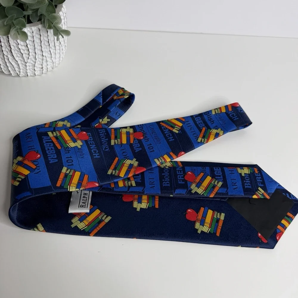 Ralph Marlin Men's Necktie Teacher Behind The Scenes Blue 3 3/4
